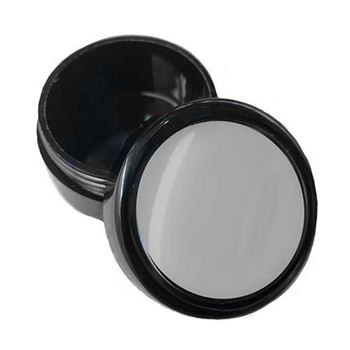 Blank Black Plastic Round Pill Box